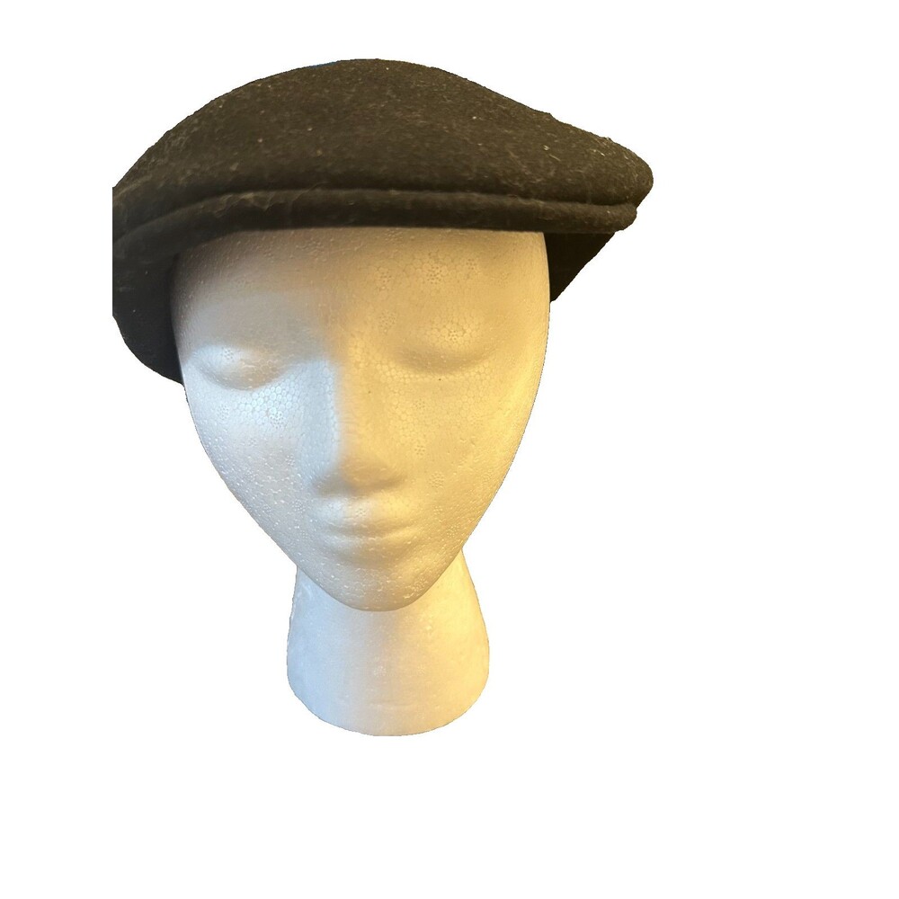 Cabbie. Newsboy.  Gatsby Wool Cap Black Made In Italy.